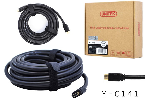 Cáp HDMI 1.4 8.0m Unitek Y-C141