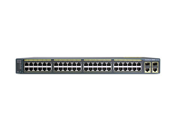 Switch Cisco WS-C2960+48PST-L 48 10/100 PoE 2x1GBaseT 2 SFP LAN Base