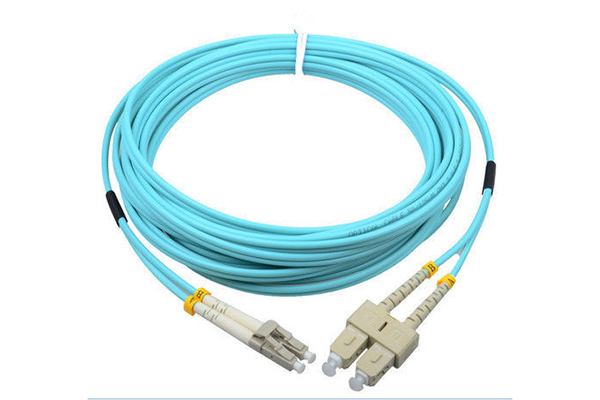 AMP Fiber Optic Cable Assembly, Duplex LC to Duplex SC, OS2, 3m 2105032-3