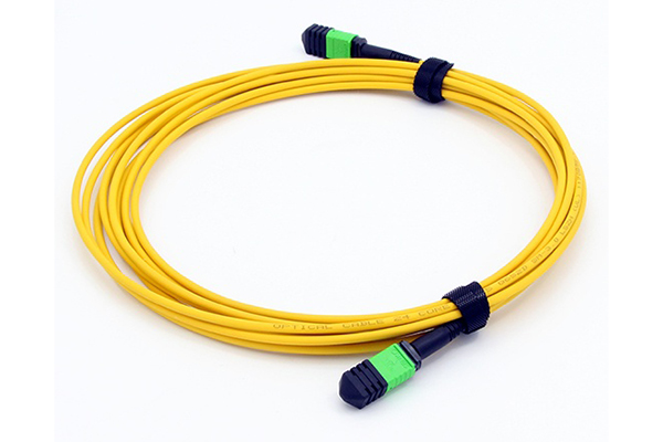 AMP MPO Fiber Optic Cable Assembly, MPO Trunk Cable, P/Flipped, OS1 9/125 μm, Yellow X-1966417-X