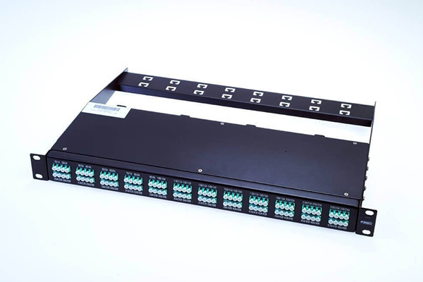 MPOptimate pre-assembled panel, OM4 XGA 10 Gbps, 48 fiber, Flipped 2-1966328-7